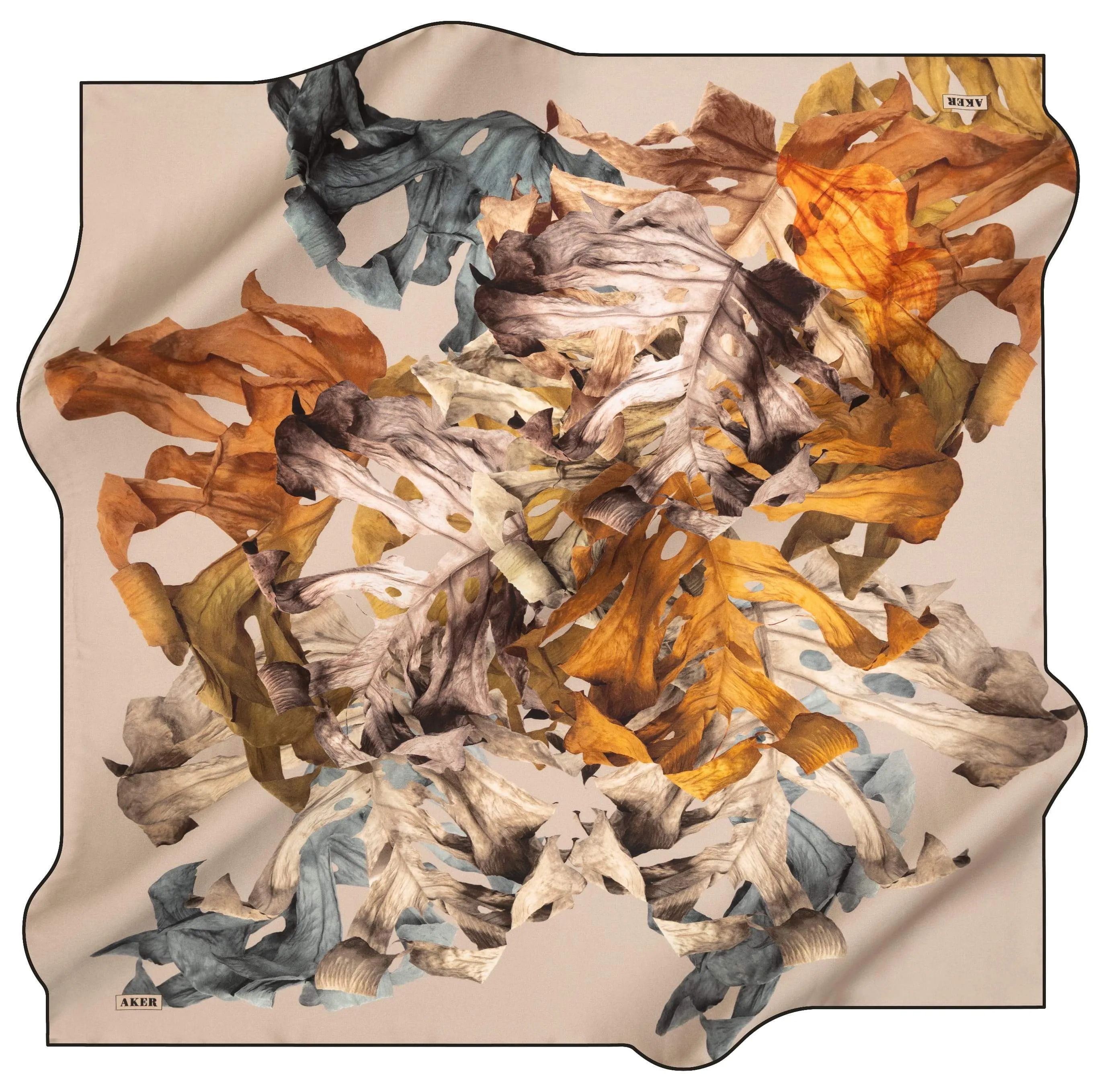 Aker Leaf Turkish Silk Scarf No. 13