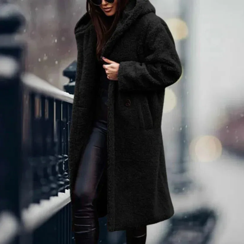 Amadora | Teddy Long Winter Coat - Comfortable Warm Jacket for Women, Soft Cozy Winter Outerwear