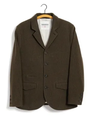 ANKER | Four Button Classic Blazer | Brown Herringbone