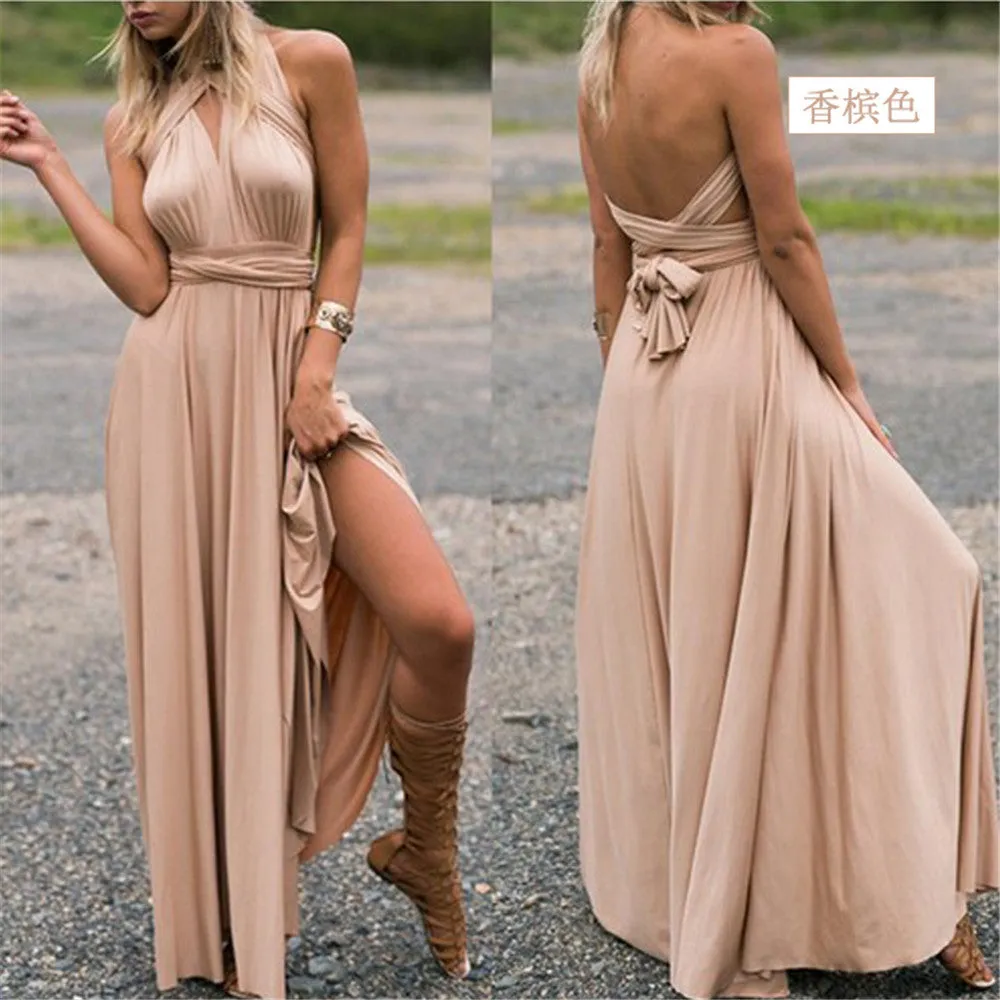 Ariana – Women's Multiway Wrap Convertible Boho Maxi Dress