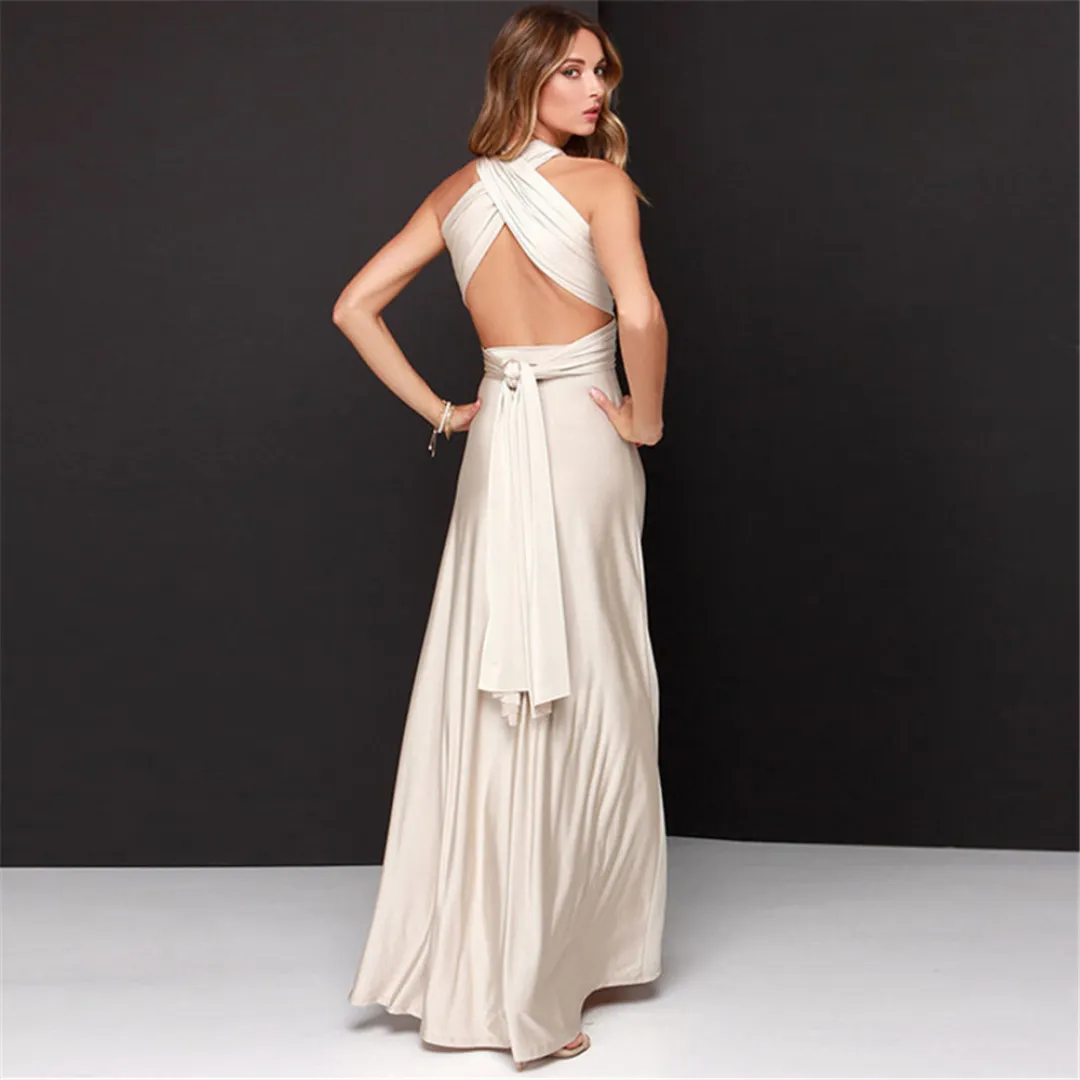 Ariana – Women's Multiway Wrap Convertible Boho Maxi Dress
