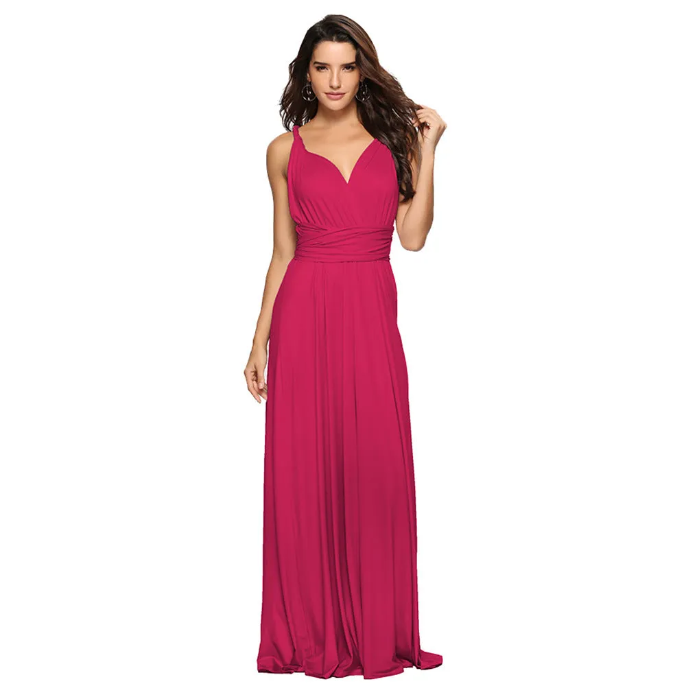 Ariana – Women's Multiway Wrap Convertible Boho Maxi Dress