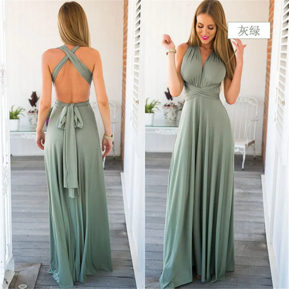 Ariana – Women's Multiway Wrap Convertible Boho Maxi Dress