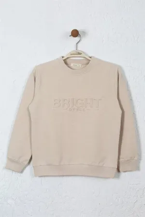 Barmy Boy's Stone Embossed Print Boy Sweatshirt