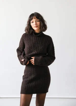 Beatrice Skirt in Espresso Cashmere