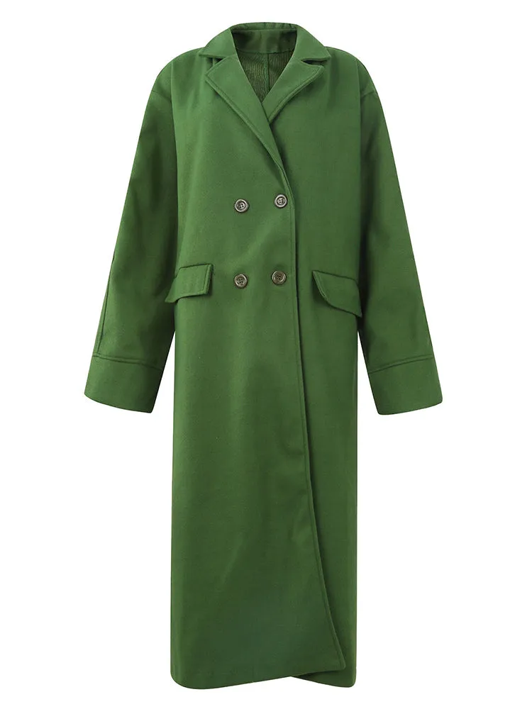 Button Down Velvet Long Coat