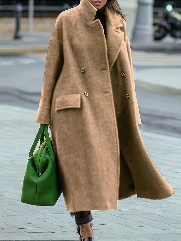 Button Down Velvet Long Coat