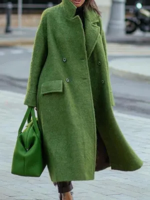 Button Down Velvet Long Coat