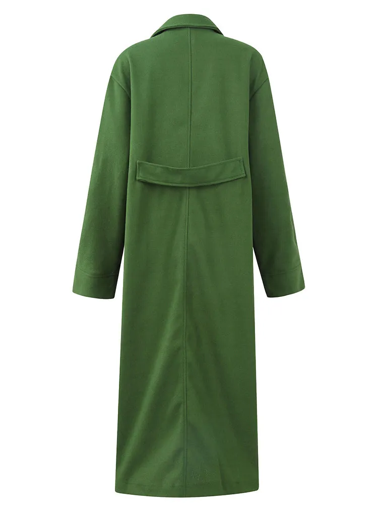 Button Down Velvet Long Coat