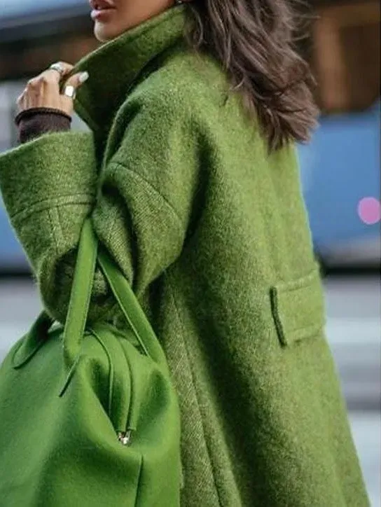 Button Down Velvet Long Coat