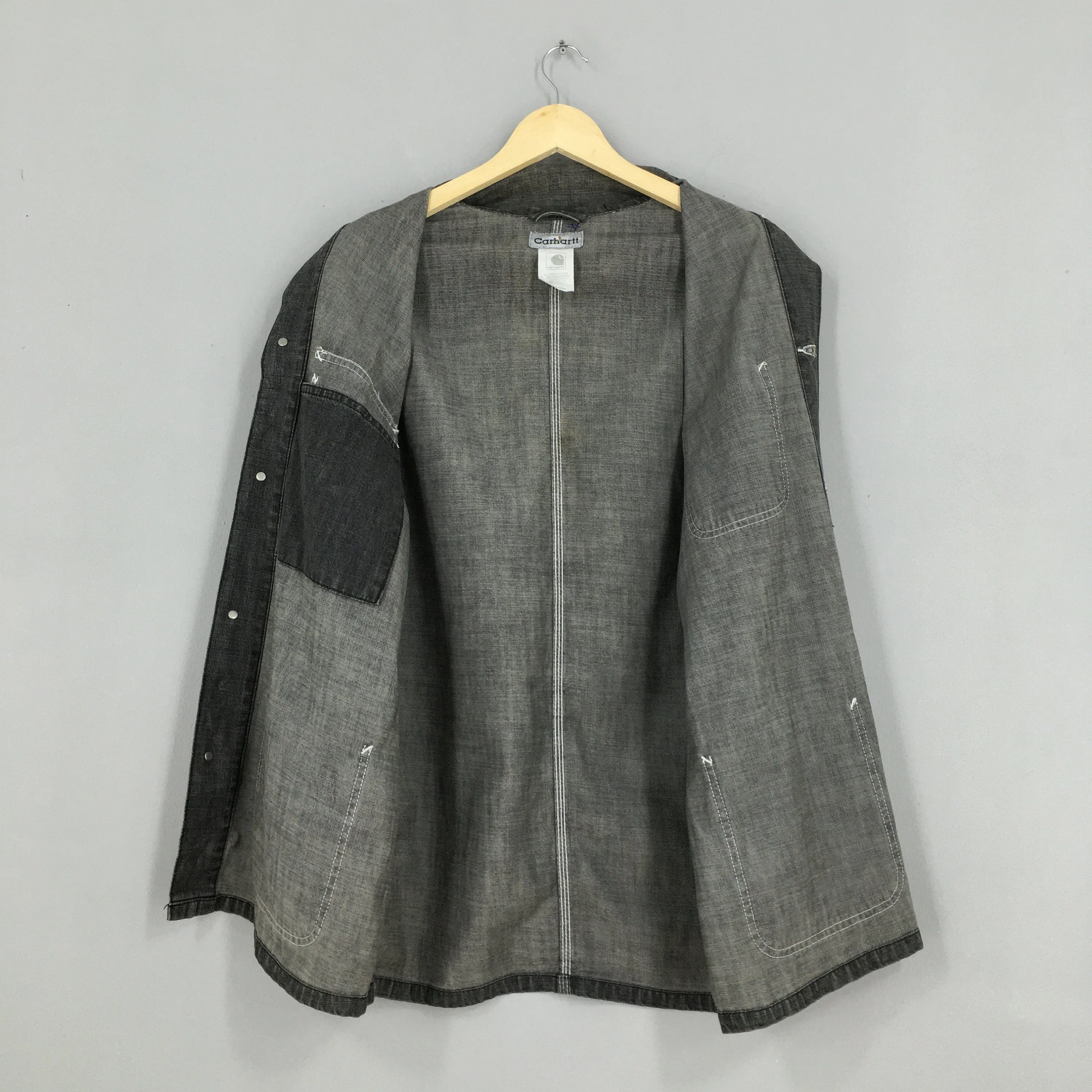 Carhartt Acid Wash Workwear Jacket Black XLarge