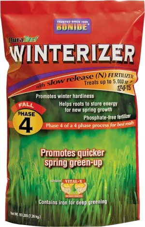 DuraTurf 60440 Winterizer, 16 lb, Granular, 12-0-15 N-P-K Ratio :BAG: QUANTITY: 1