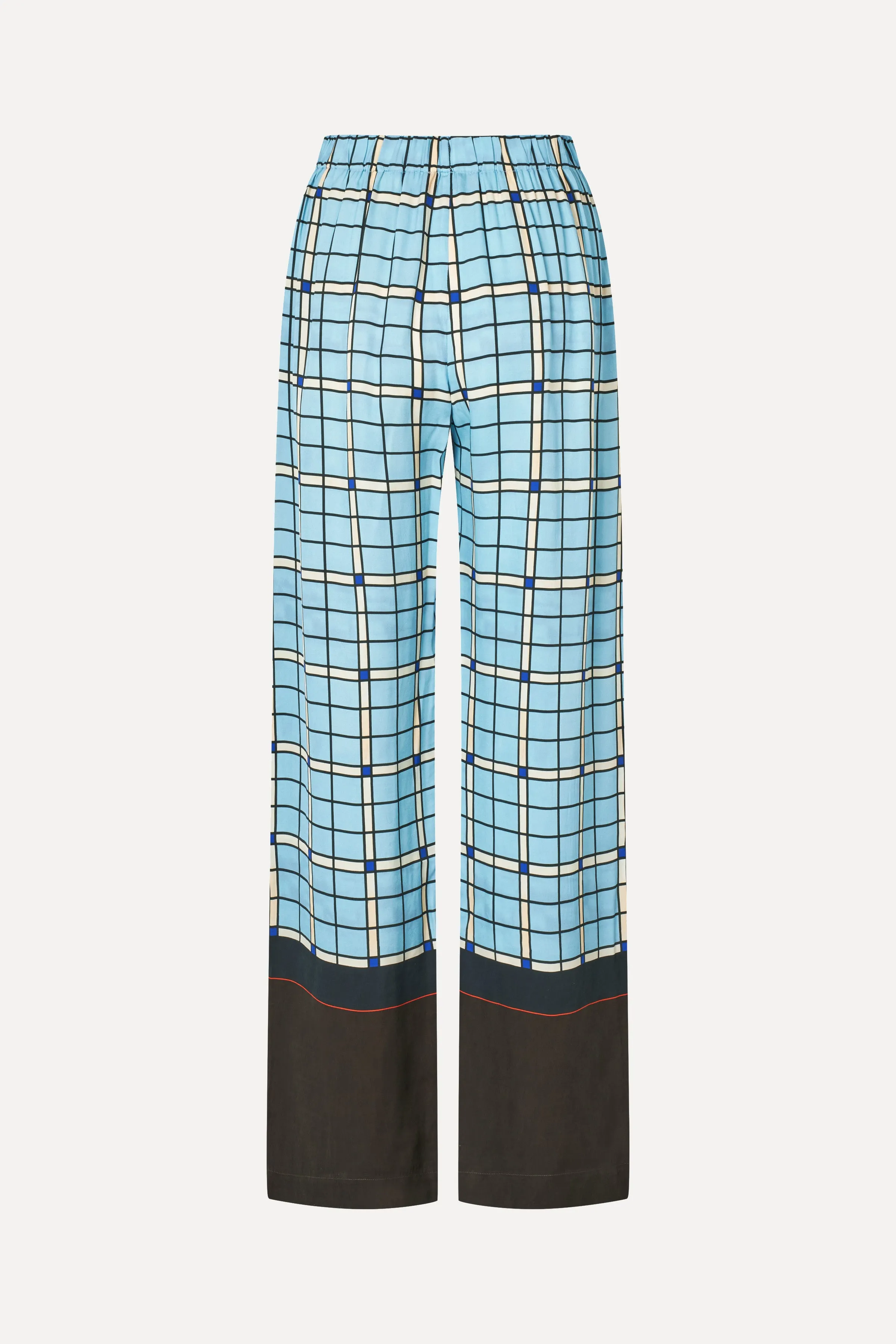Elasticated Long Pants - Window Check