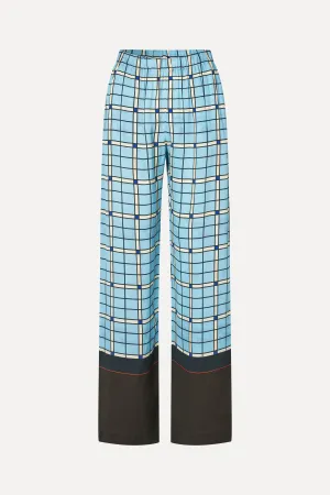 Elasticated Long Pants - Window Check