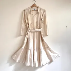 Emily Hope Dress - Ivory in Chanderi