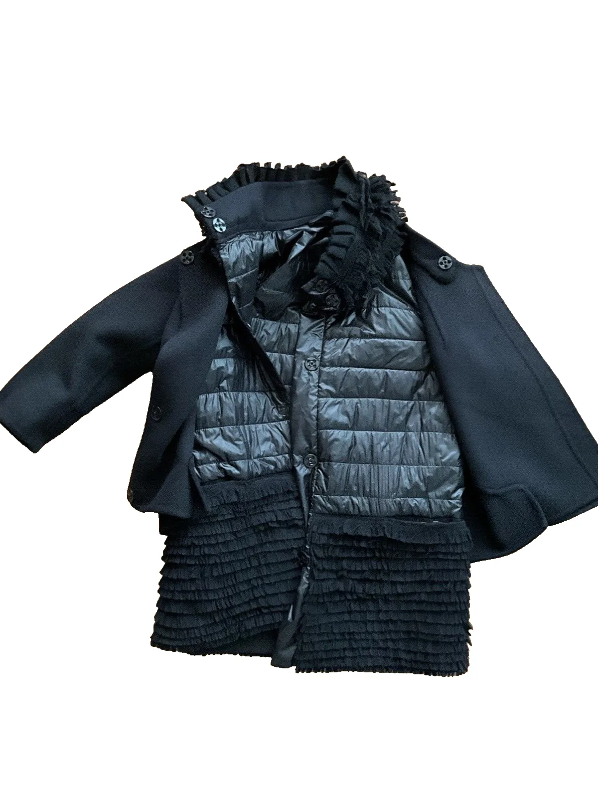 Ermanno Scervino 2 in 1 Wool Down Jacket Coat Size I 38 US 2 UK 6 XS ladies
