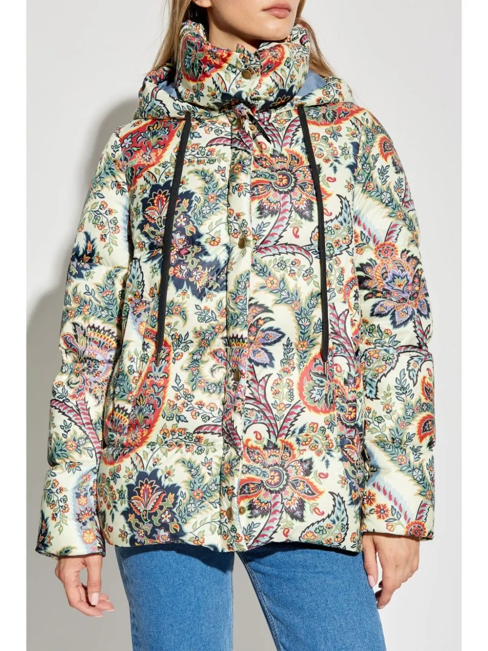 Etro Paisley Print Hooded Puffer Jacket
