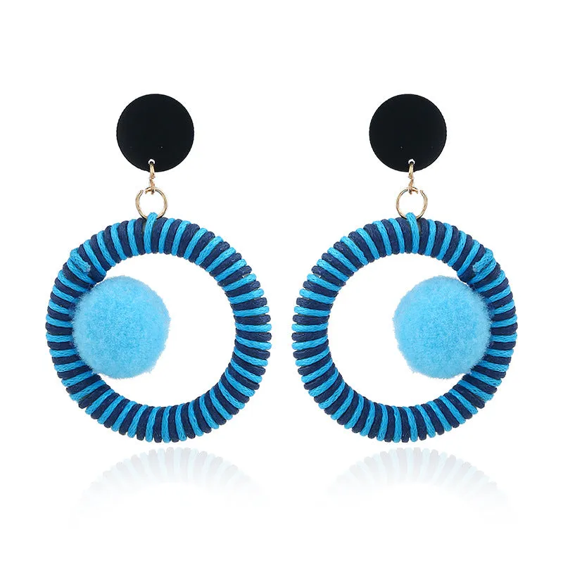 European Inspired Plush Ball Earrings - Vienna Verve Collection