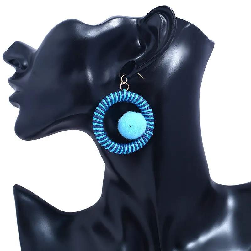 European Inspired Plush Ball Earrings - Vienna Verve Collection