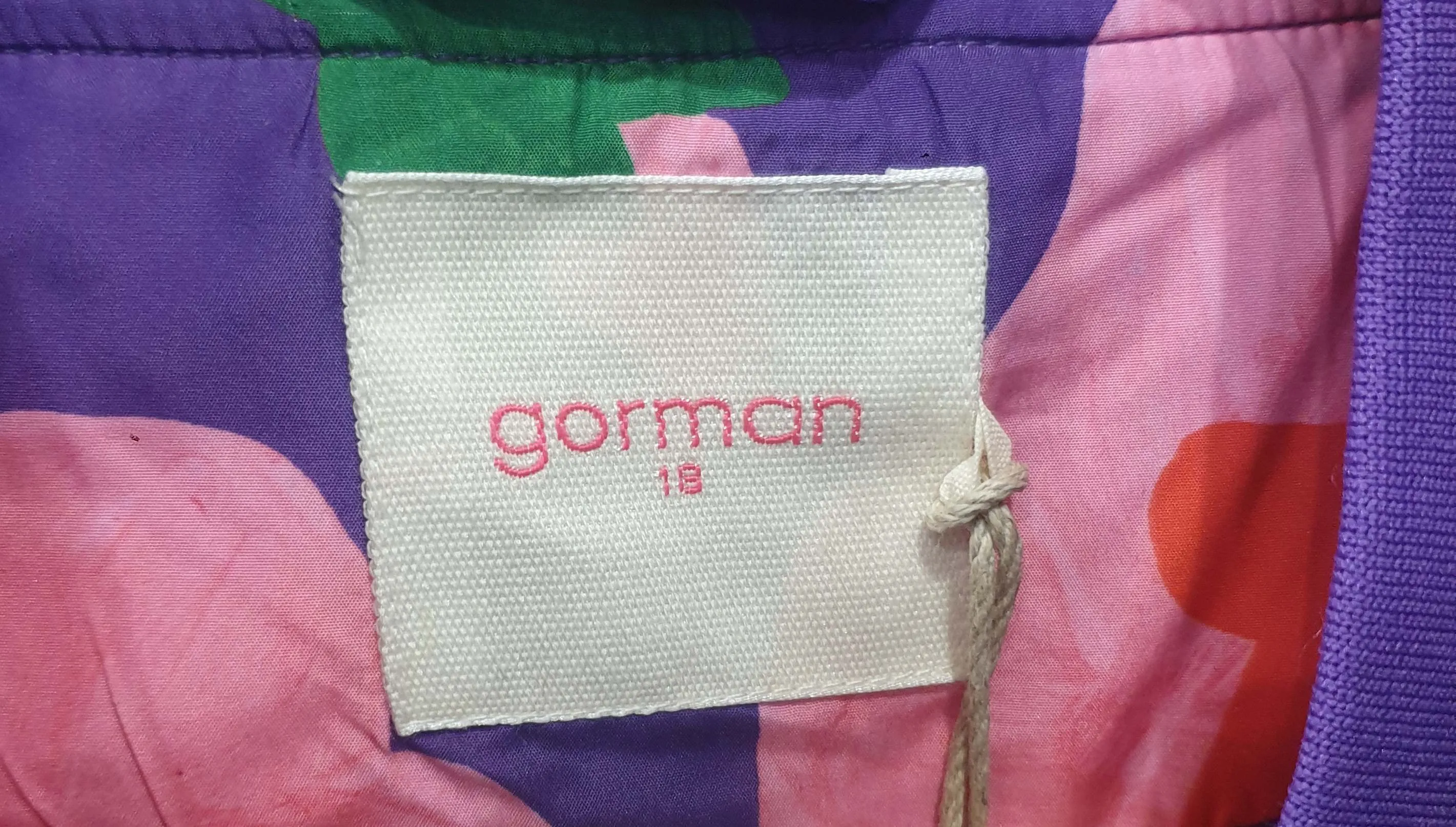 Gorman wild roses quilted coat size 18