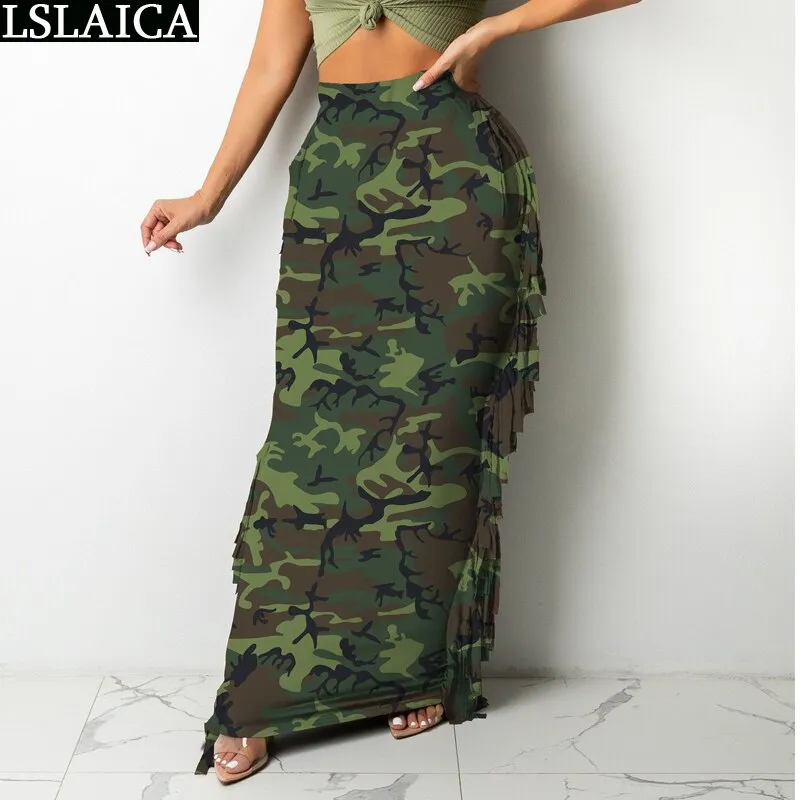 High Waist Tassel Skirt