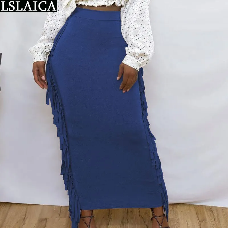 High Waist Tassel Skirt