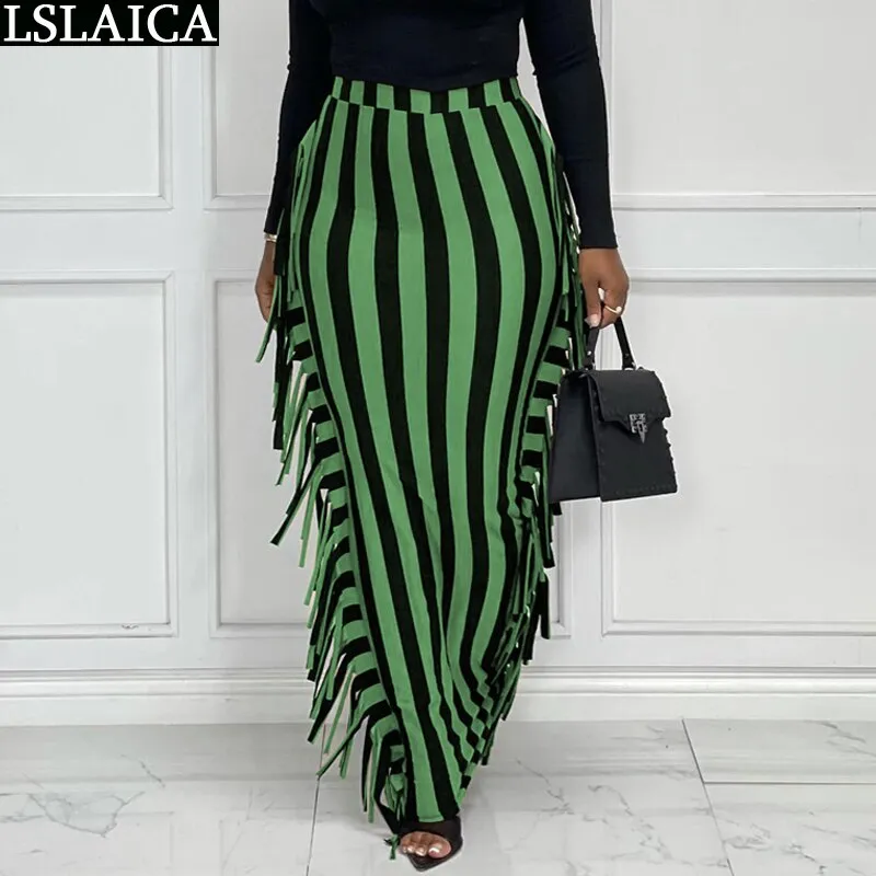 High Waist Tassel Skirt