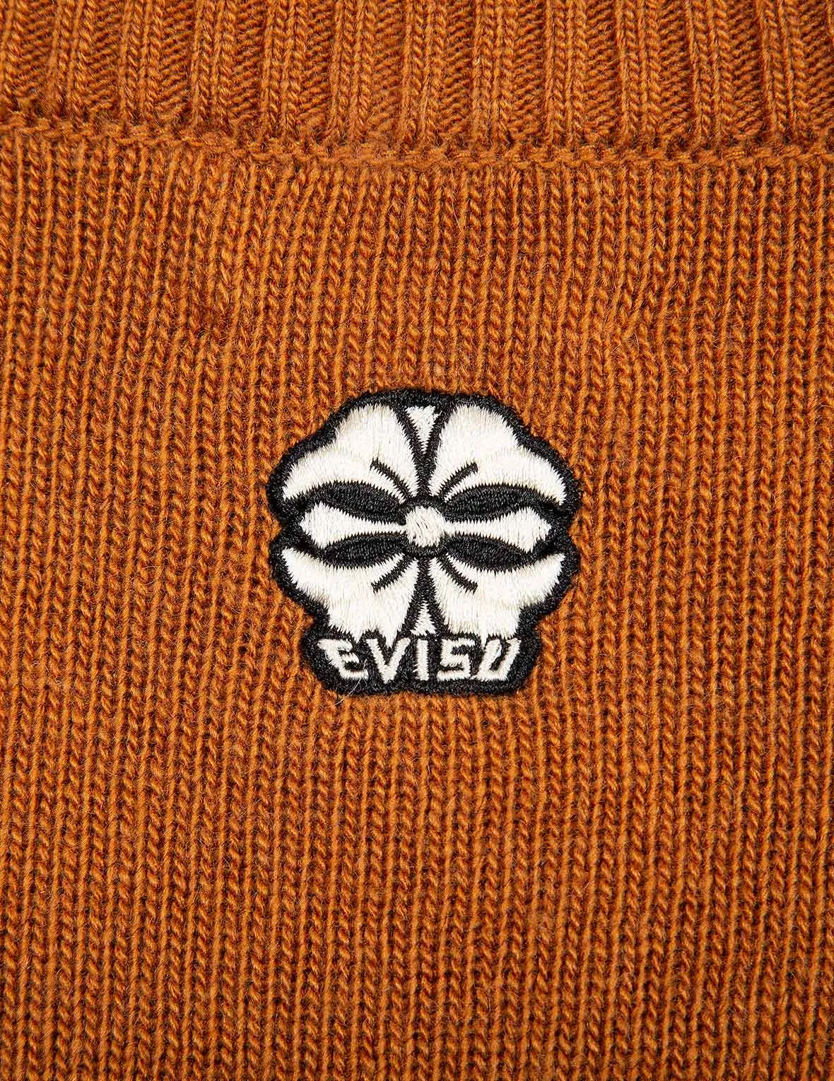 Kamon Embroidery Turtleneck Knitted Pullover