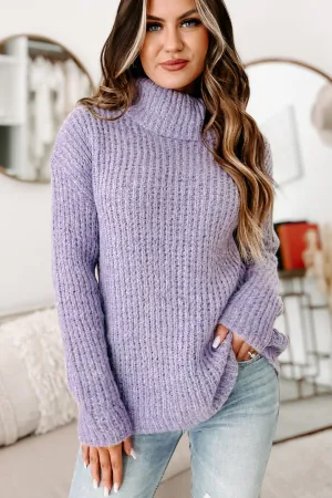 Keep It To Yourself Turtleneck Sweater (Purple)