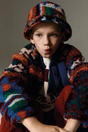 Kids' Everest Hat Orange/Blue
