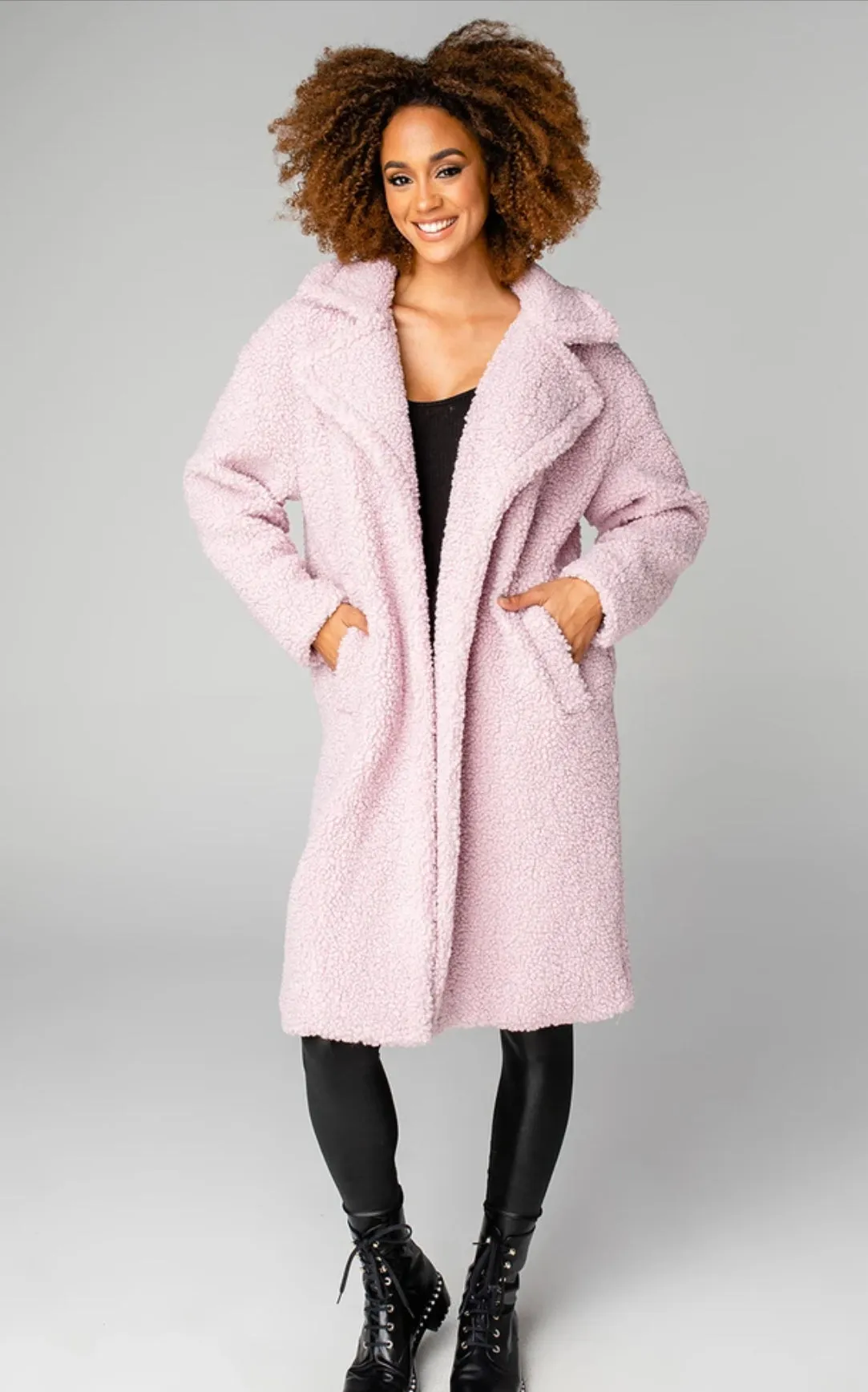 Lavender Teddy Faux Jacket