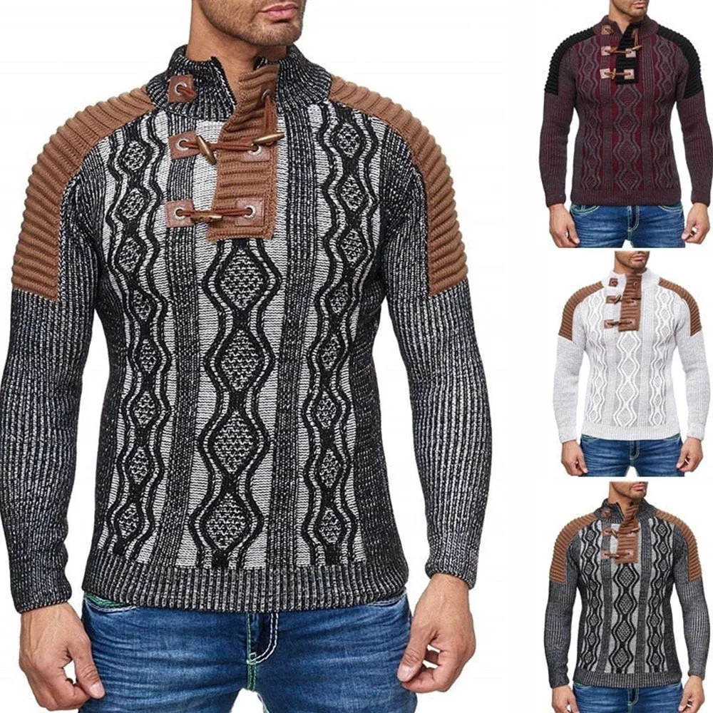 Luna Men's Knitted Turtleneck Sweater