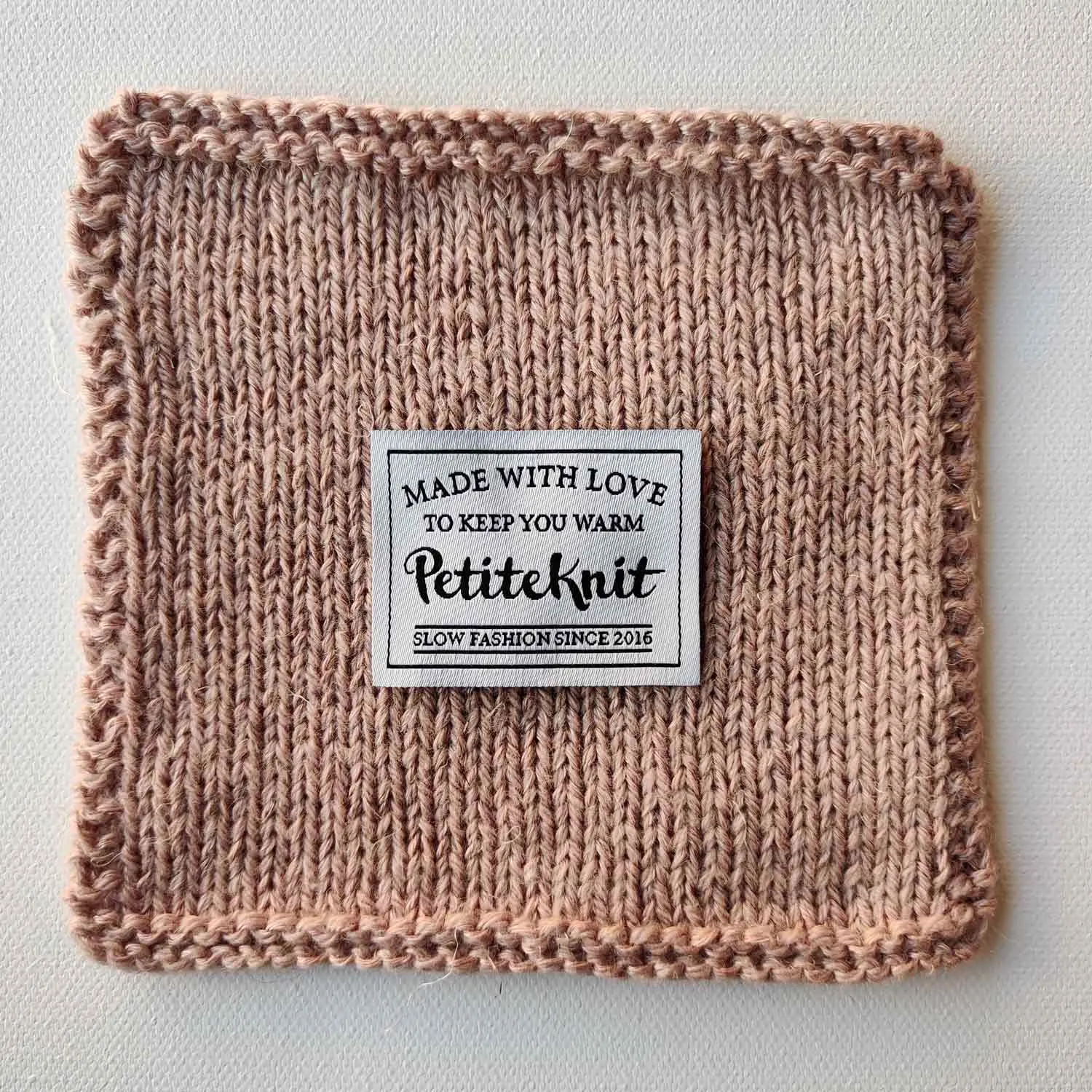 Made With Love To Keep You Warm PetiteKnit -kangasmerkki
