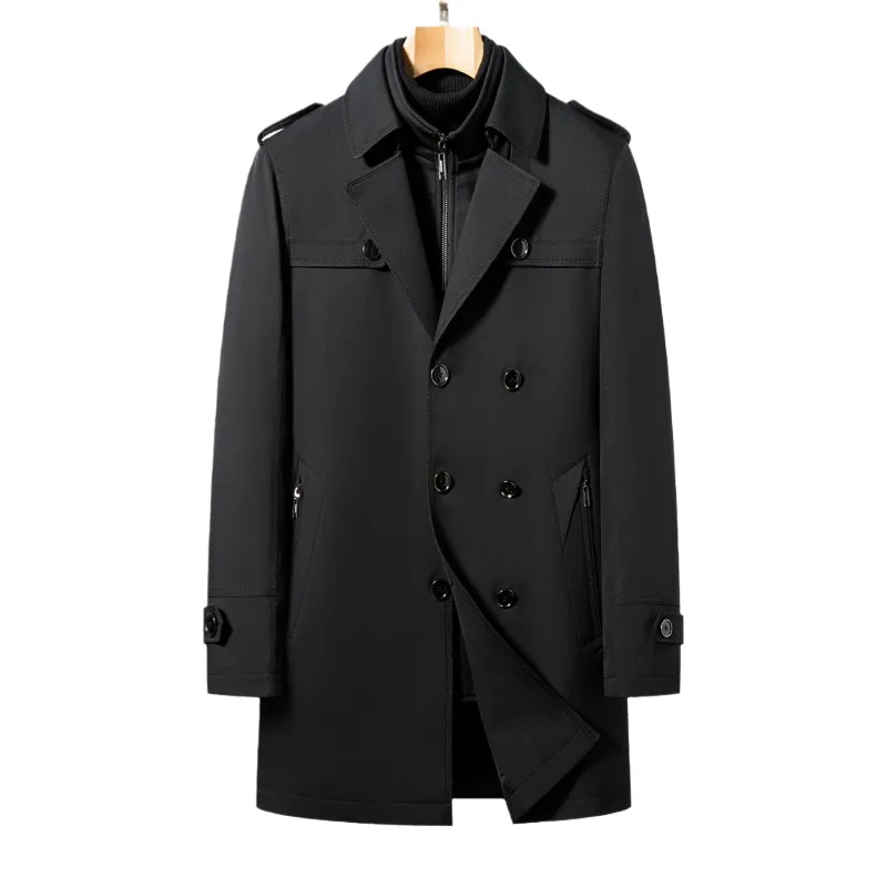 Men Mid-Length Business Casual Winter Down Coat