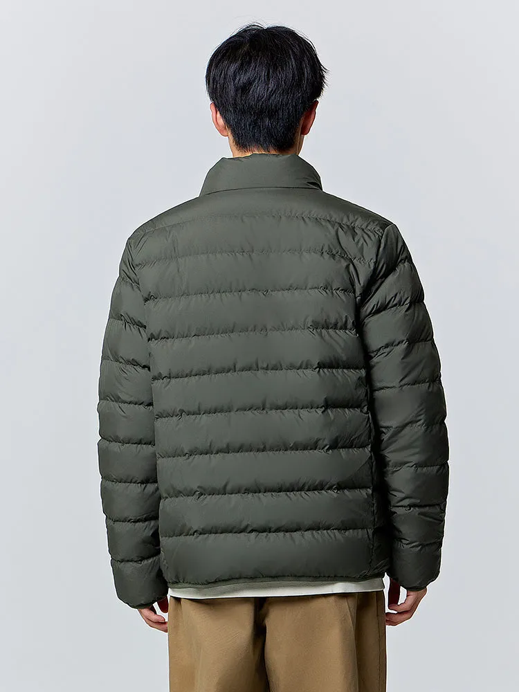 Men's short and light down jacket