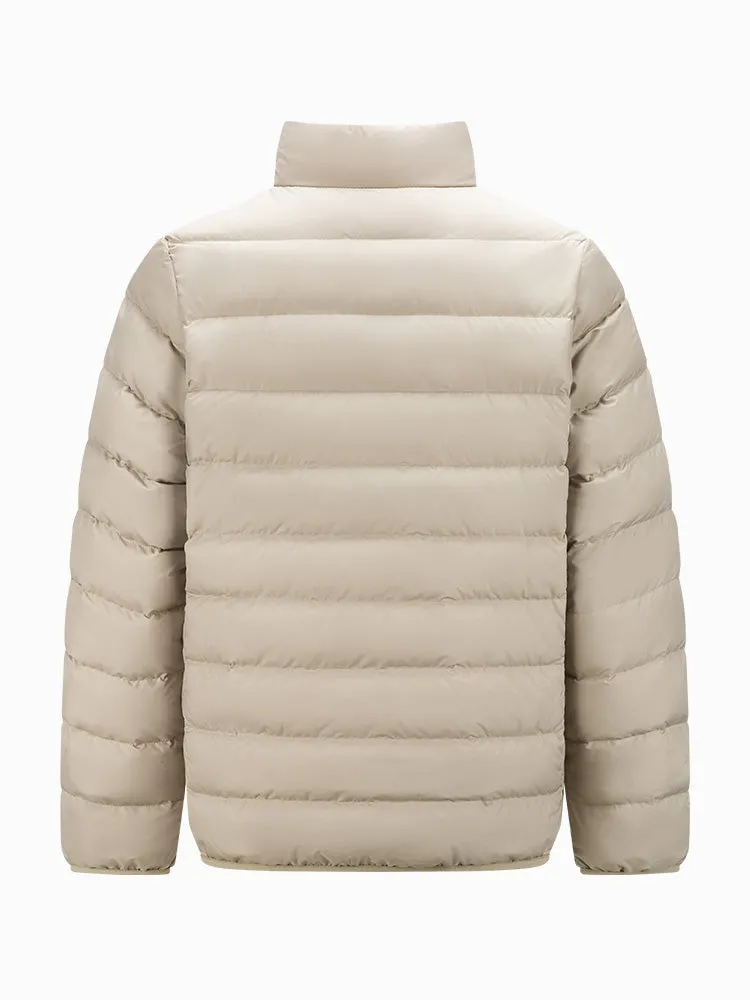 Men's short and light down jacket
