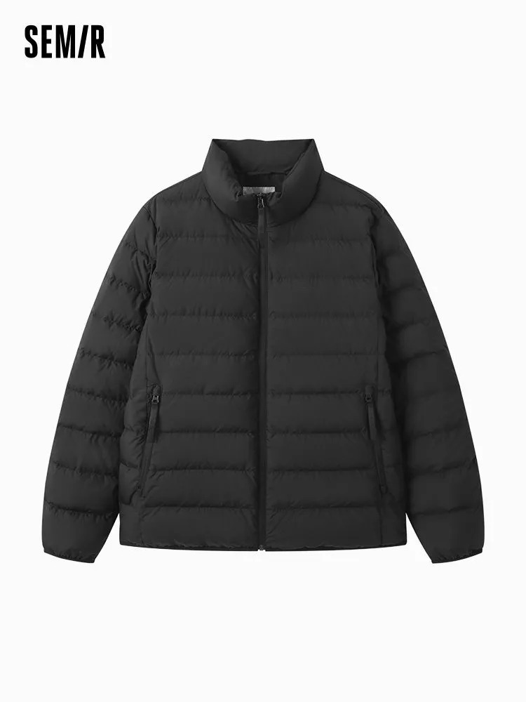 Men's short and light down jacket