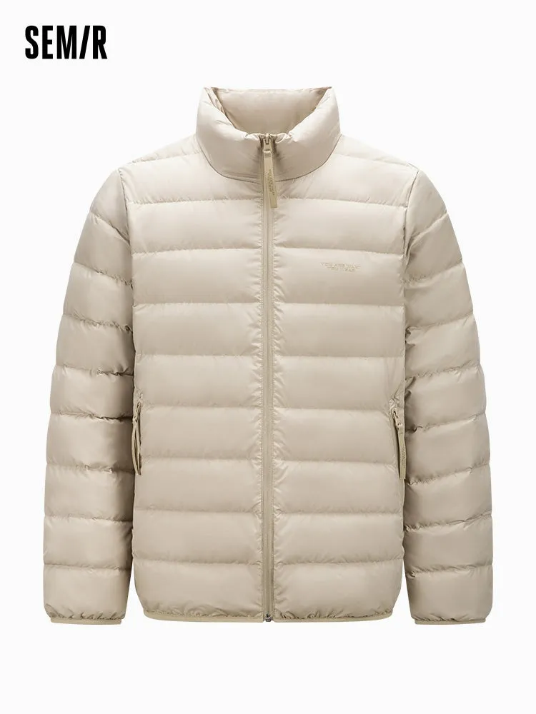 Men's short and light down jacket