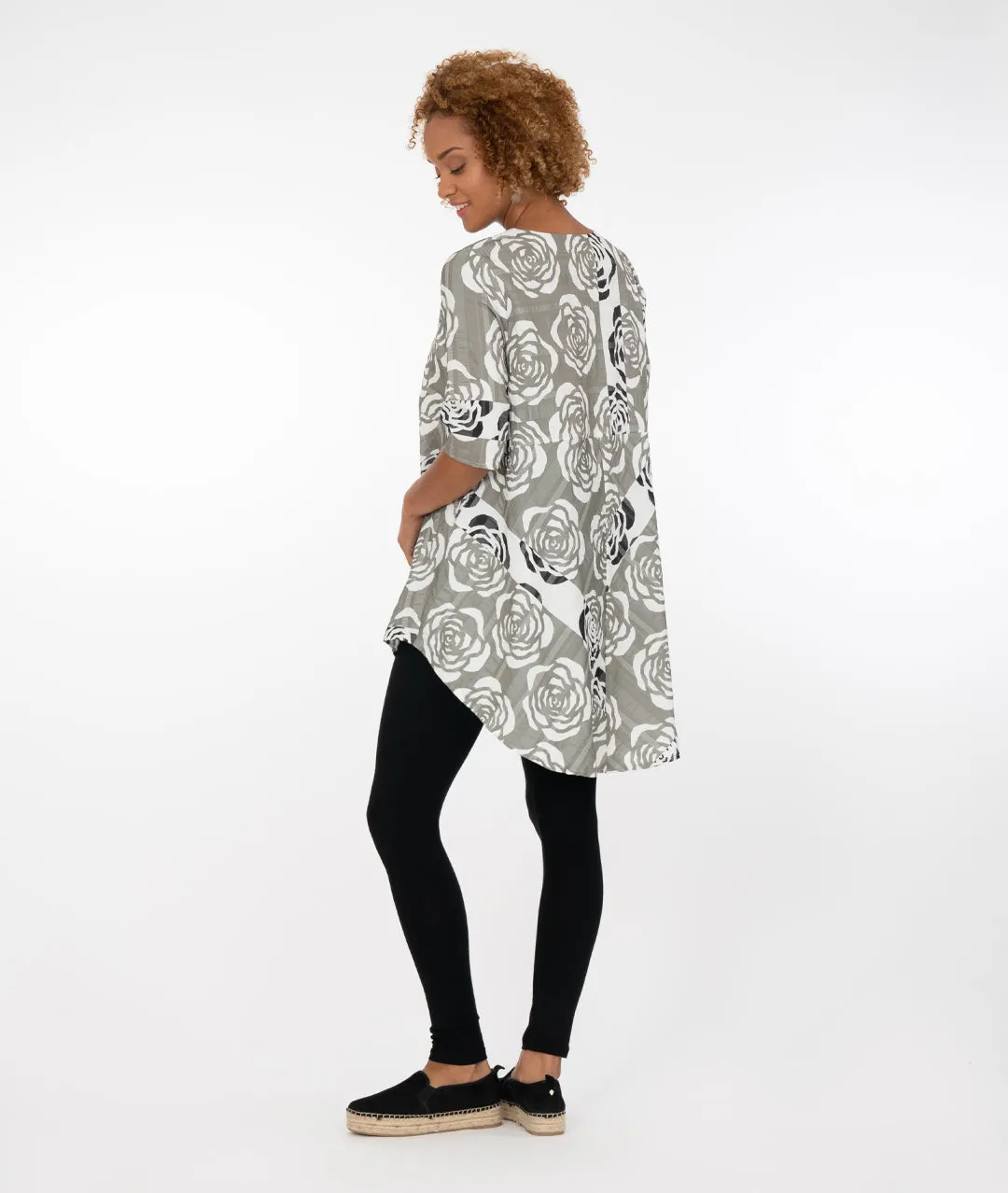 Niche - Crinkle - Cablecar Tunic - Rose Stripe