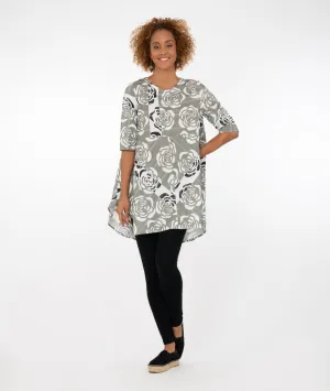 Niche - Crinkle - Cablecar Tunic - Rose Stripe