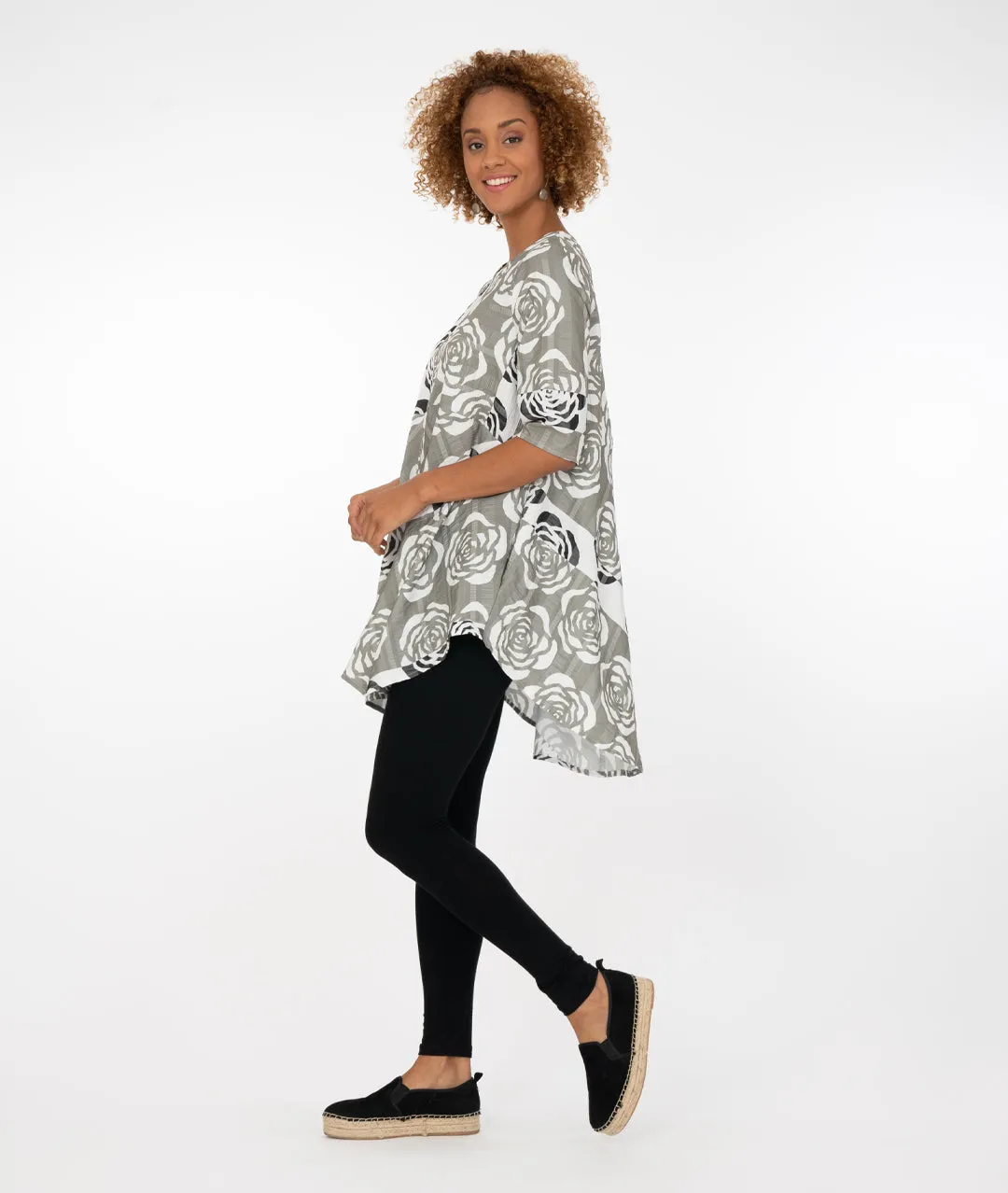 Niche - Crinkle - Cablecar Tunic - Rose Stripe