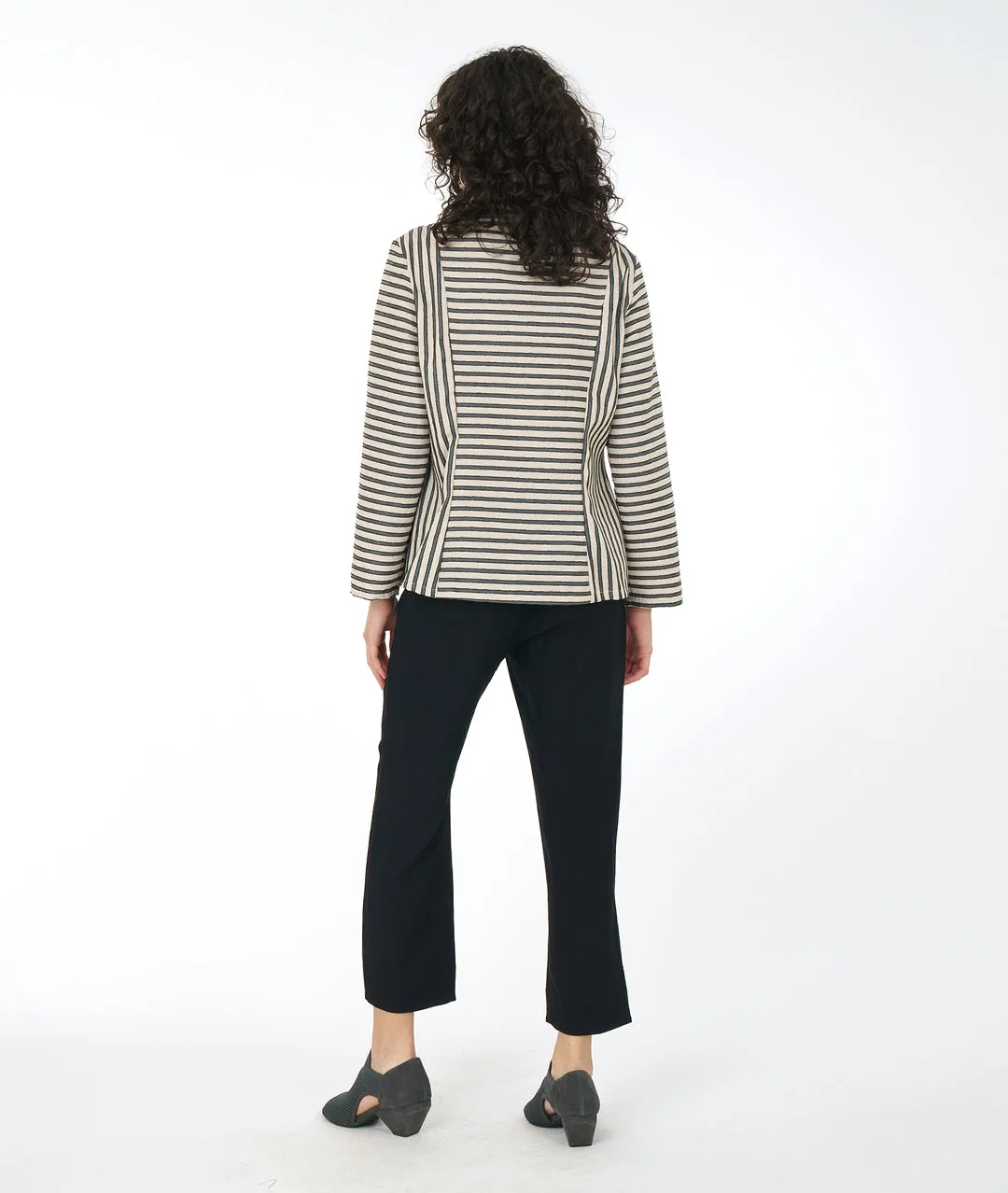 Niche - Illusion Stripe - Illusion Blouse - Taupe/Black