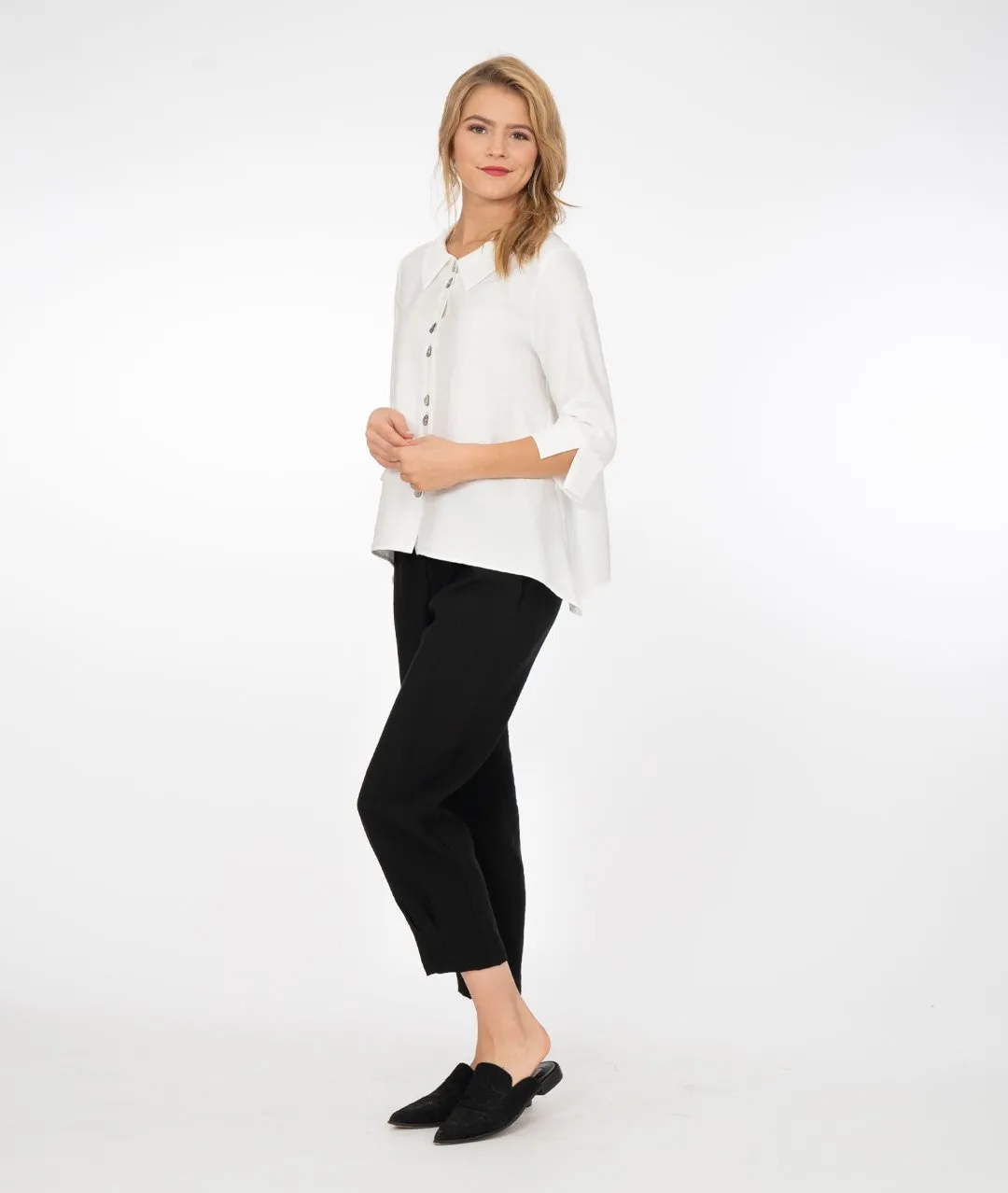 Niche - Rayon - Twinbutton Jacket - White