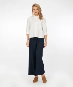 Niche - Rayon - Twinbutton Top - White