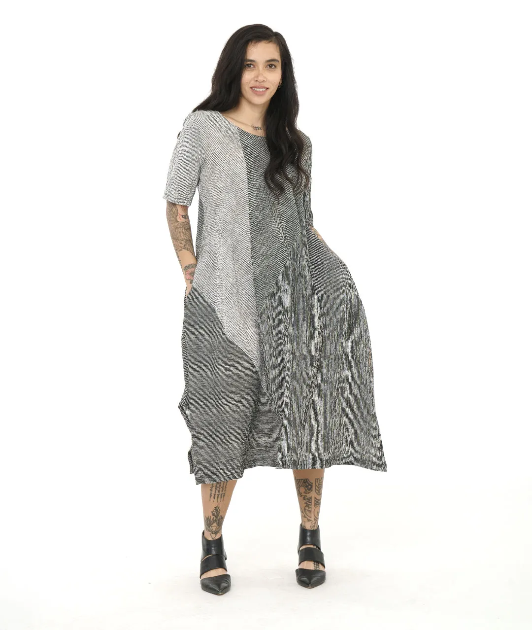 Niche - Ridge Stripe - Florence Dress - Green