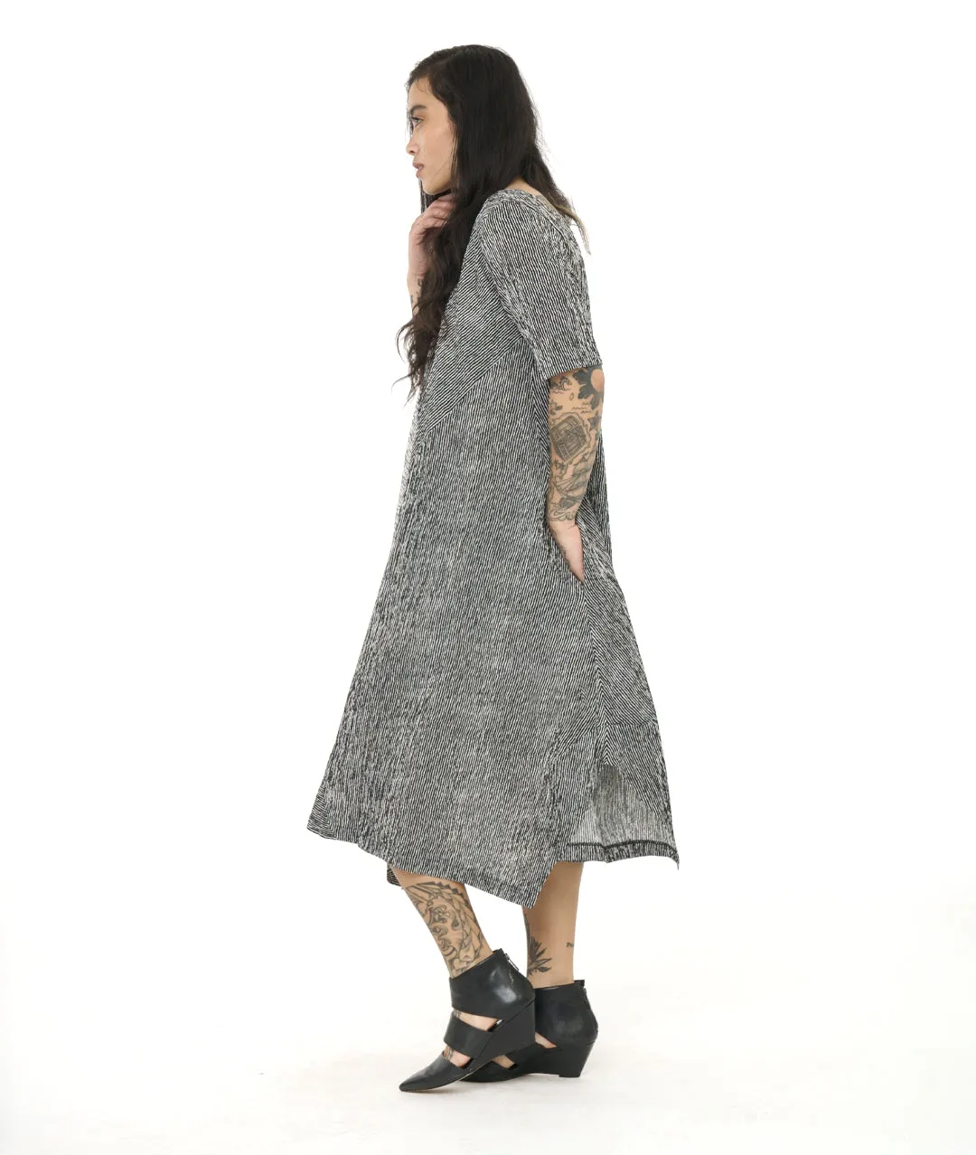 Niche - Ridge Stripe - Florence Dress - Green