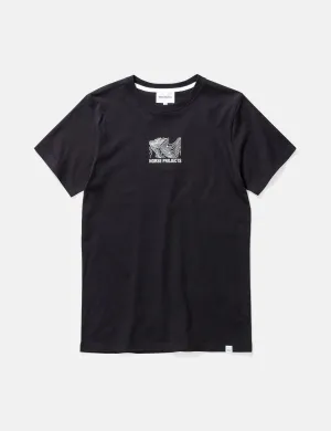 Norse Projects Niels Small Topo Logo T-Shirt - Black