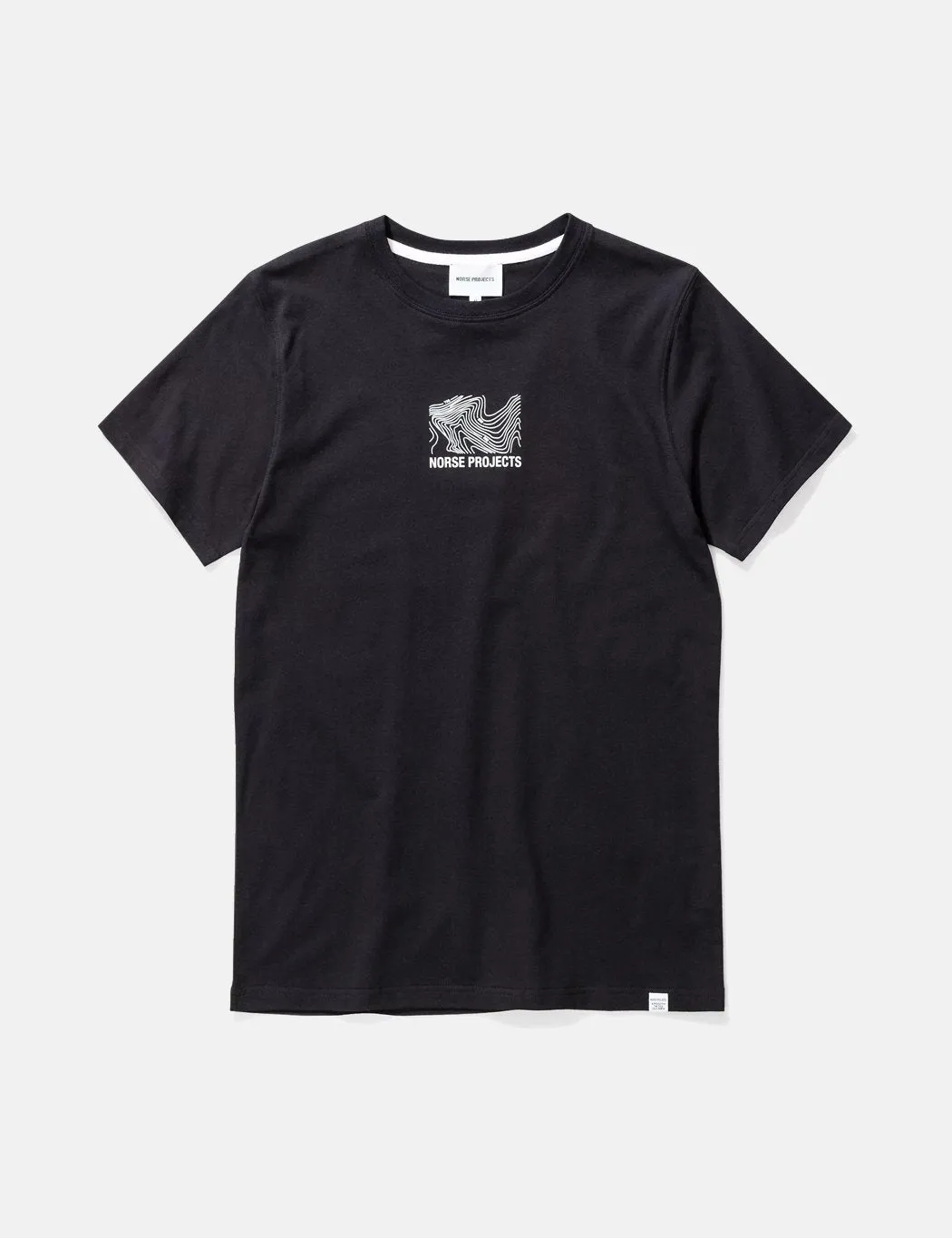 Norse Projects Niels Small Topo Logo T-Shirt - Black