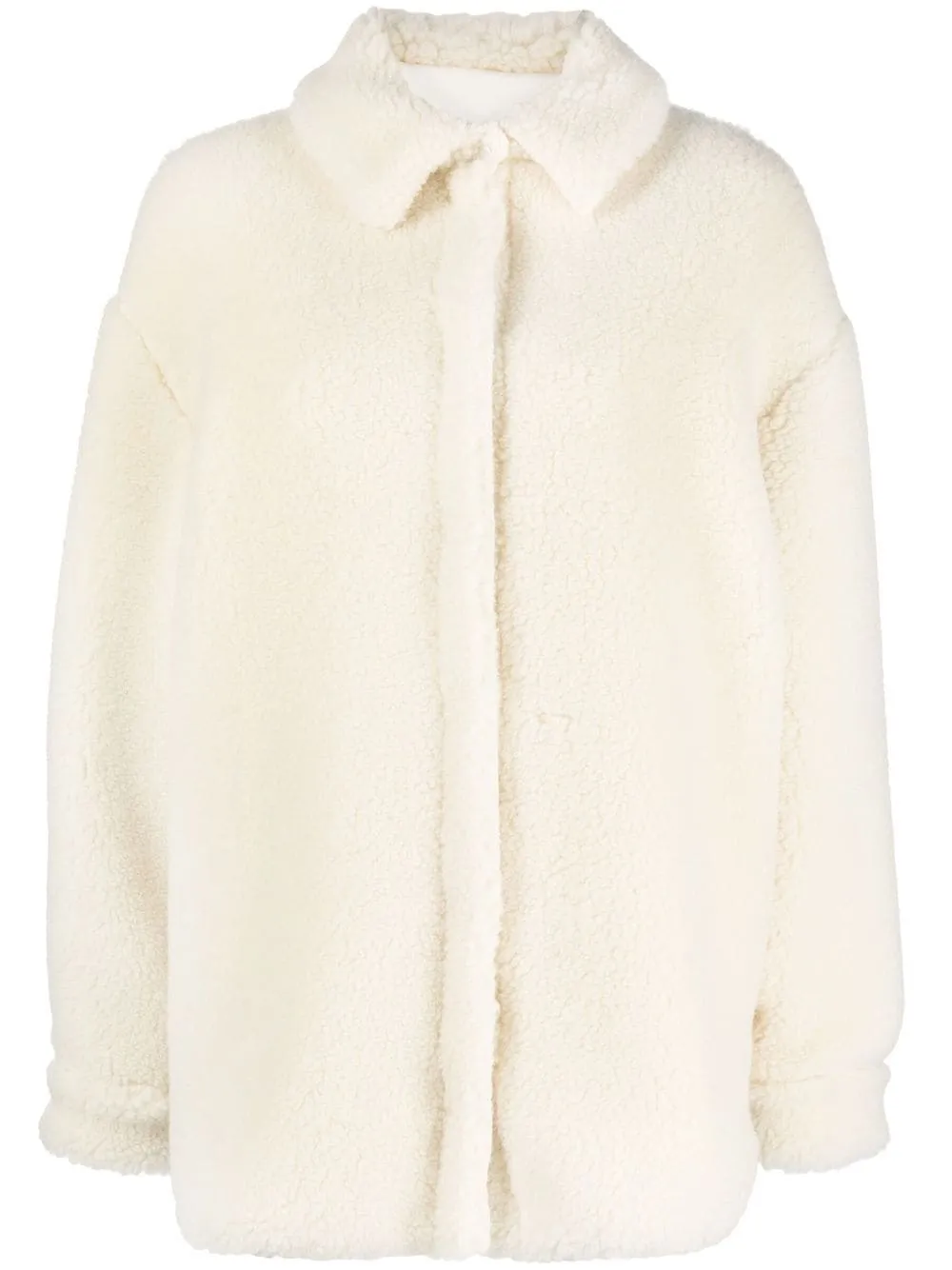 OFF-WHITE WOMEN Arrow Teddy Jacket Beige