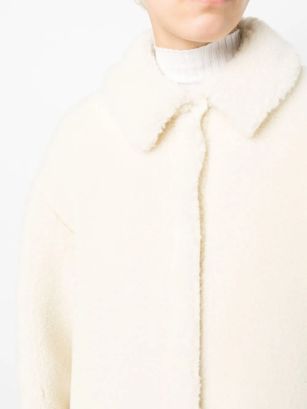 OFF-WHITE WOMEN Arrow Teddy Jacket Beige